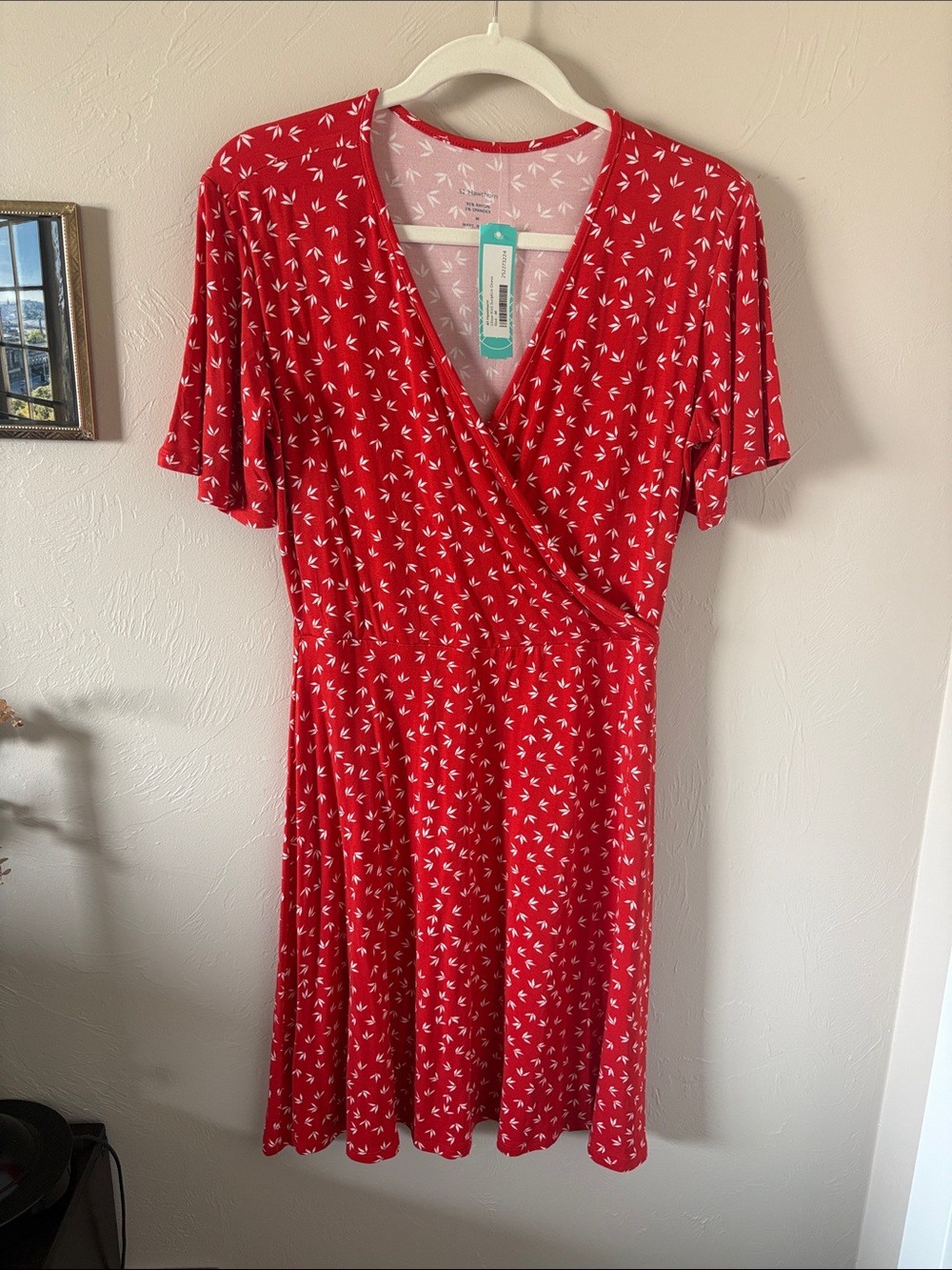 41 Hawthorn Red Floral Wrap Dress